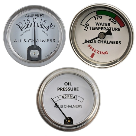 Aic Replacement Parts Tractor Temp Amp Oil Pressure Gauges Fits Allis Chalmers 70228717-GAUGESET
